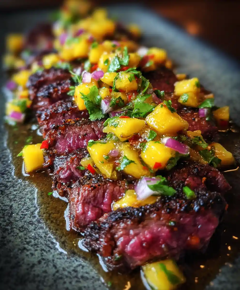 Beef Heart Recipe Achiote Seared Slices With Mango Salsa 5 beef heart recipe Achiote Seared Slices with Mango Salsa