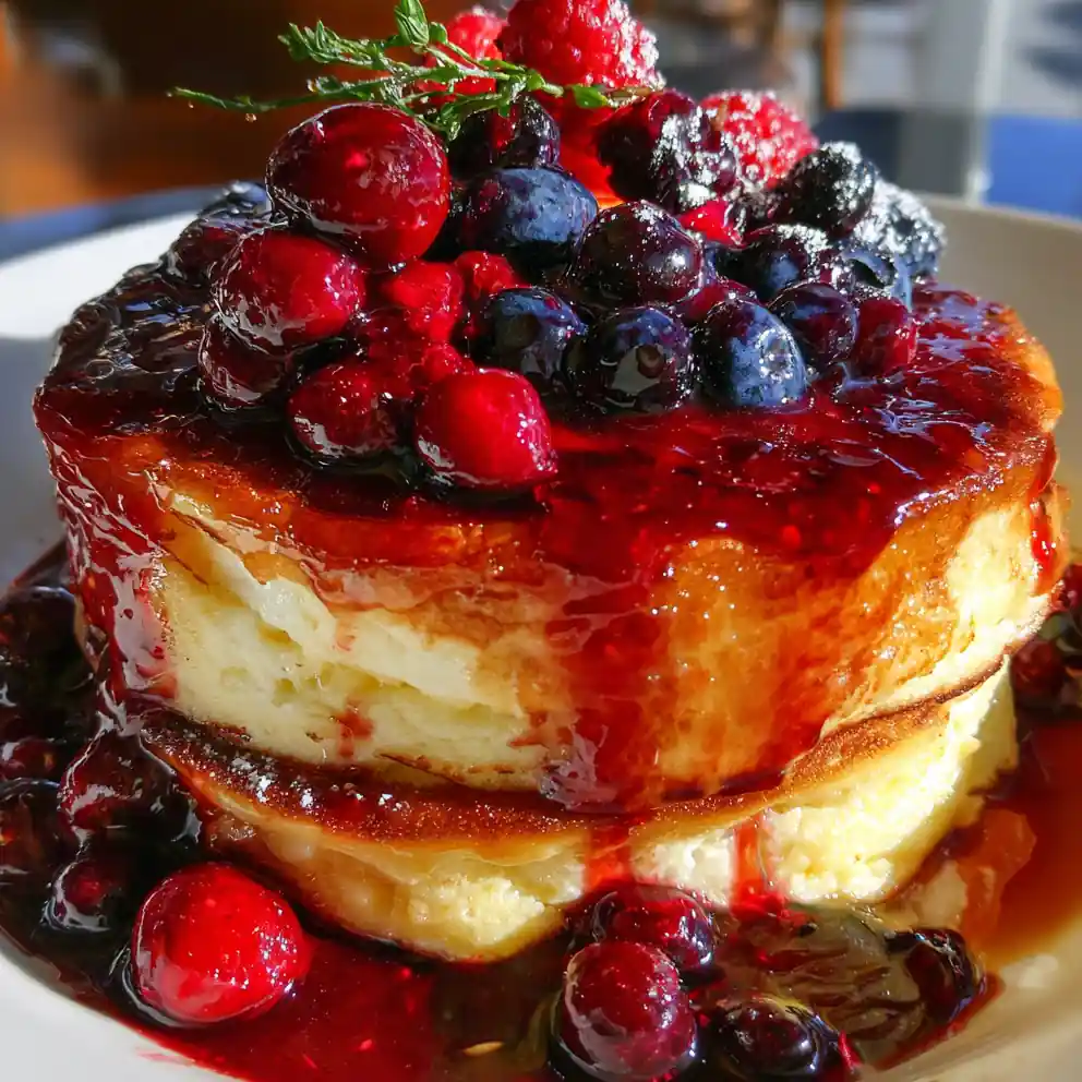 Best Fluffy Pancake Recipe Cloud Stack With Berry Rubies 1761854687.755114