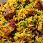 Chicken And Rice Recipe Turmeric Golden Pilaf With Pea Jewels 1760291750.9297051