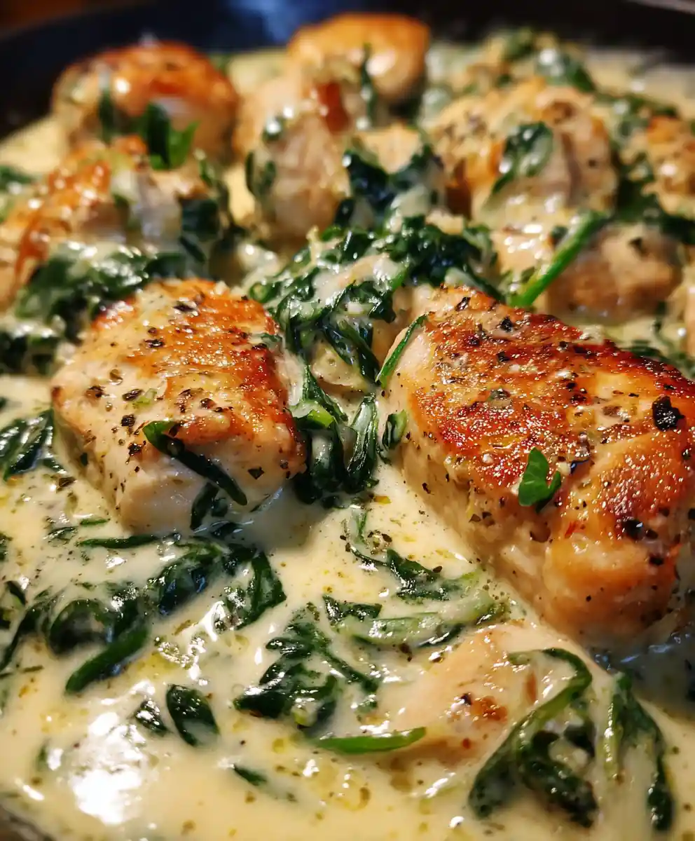 Chicken Spinach Recipe Creamy Garlic Pan With Jade Leaves 5 chicken spinach recipe Creamy Garlic Pan with Jade Leaves