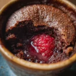 Chocolate Mug Cake Recipe With Raspberry Heart Center 1761409924.6906214
