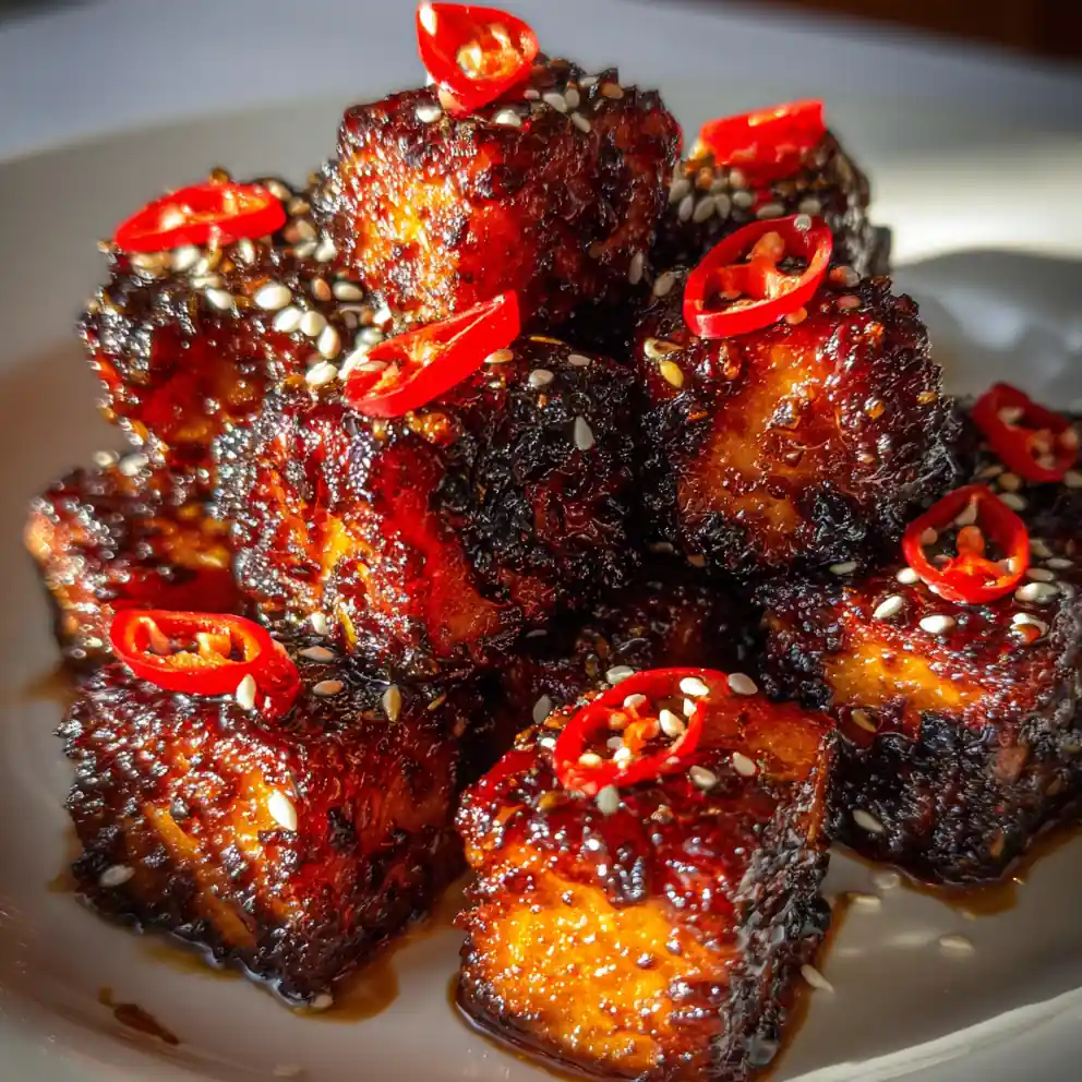 Crispy Tofu Recipe Five-Spice Crunch With Chili Maple Drip 4 crispy tofu recipe Five-Spice Crunch with Chili Maple Drip