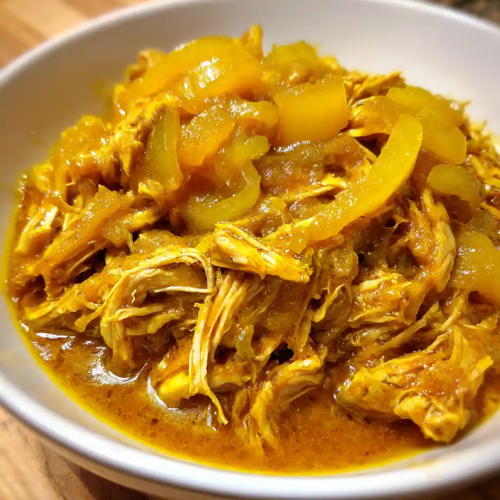 crockpot chicken recipe Turmeric-Coconut Braise with Golden Peppers
