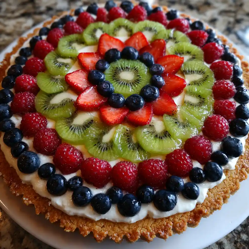 Fruit Pizza Recipe With Kiwi And Berry Mosaic 4 fruit pizza recipe With Kiwi and Berry Mosaic