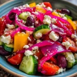 Greek Salad Recipe With Beet-Pickled Onions And Feta 6 Greek Salad Recipe With Beet Pickled Onions And Feta 1760777260.3376033