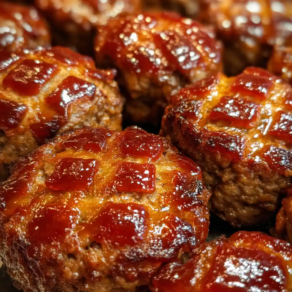 Mini Meatloaf Recipe With Tomato Red Checkerboard Glaze 4 mini meatloaf recipe with Tomato Red Checkerboard Glaze