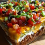 Seven Layer Dip Recipe Sunset-Strata With Fiesta Pepper Confetti 6 Seven Layer Dip Recipe Sunset Strata With Fiesta Pepper Confetti 1761848556.033196