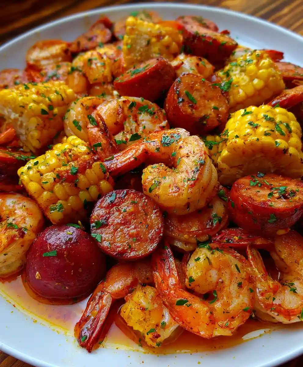 Shrimp Boil Recipe With Cajun-Red Butter And Corn Gold 5 shrimp boil recipe With Cajun-Red Butter and Corn Gold
