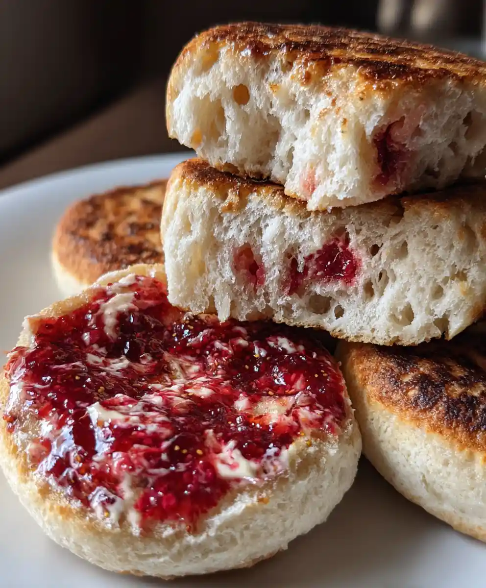 Sourdough English Muffin Recipe With Raspberry Butter Ribbon 5 sourdough english muffin recipe with Raspberry Butter Ribbon