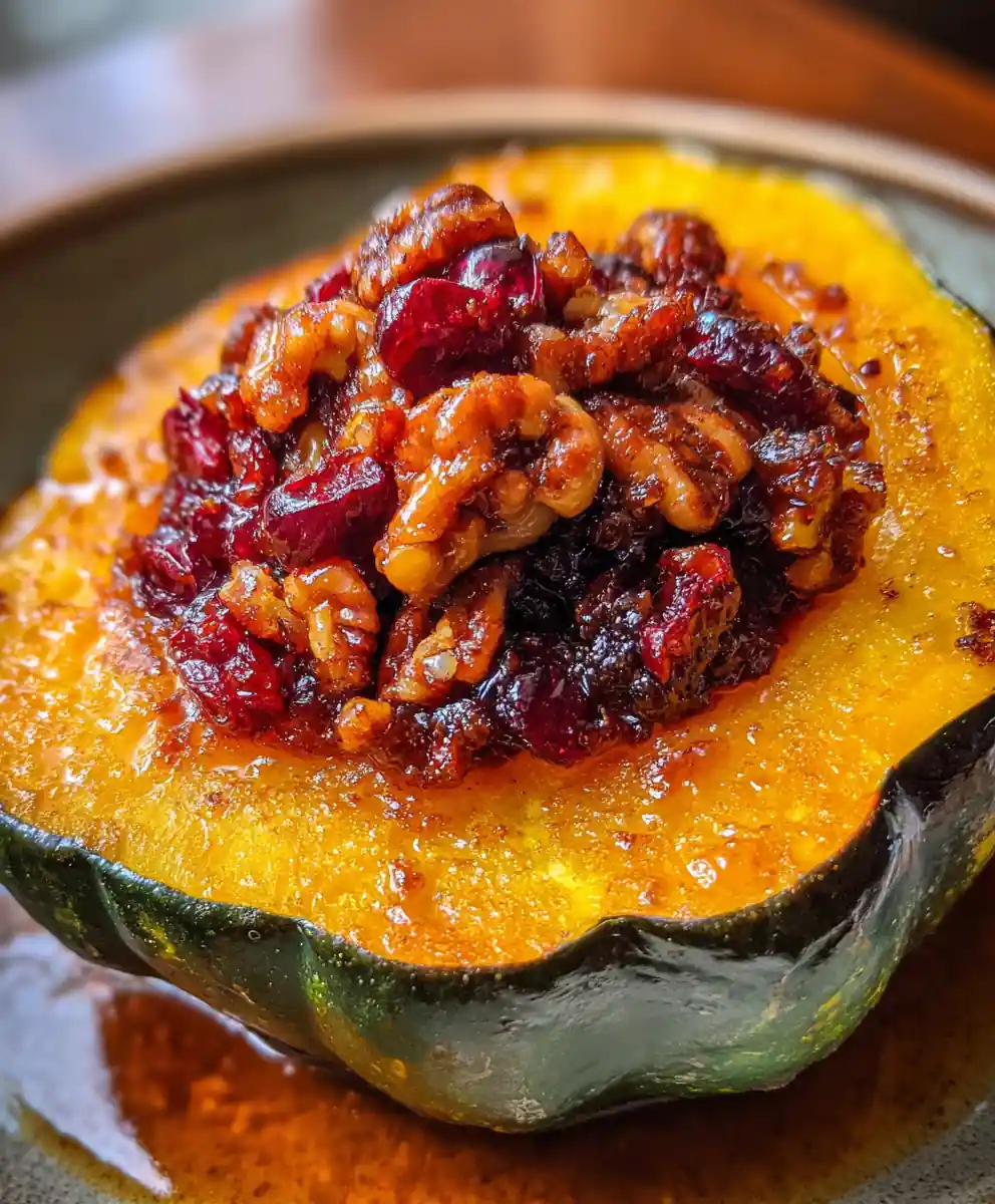 Baked Acorn Squash Recipe With Cranberry Pecan Crown 5 baked acorn squash recipe With Cranberry Pecan Crown