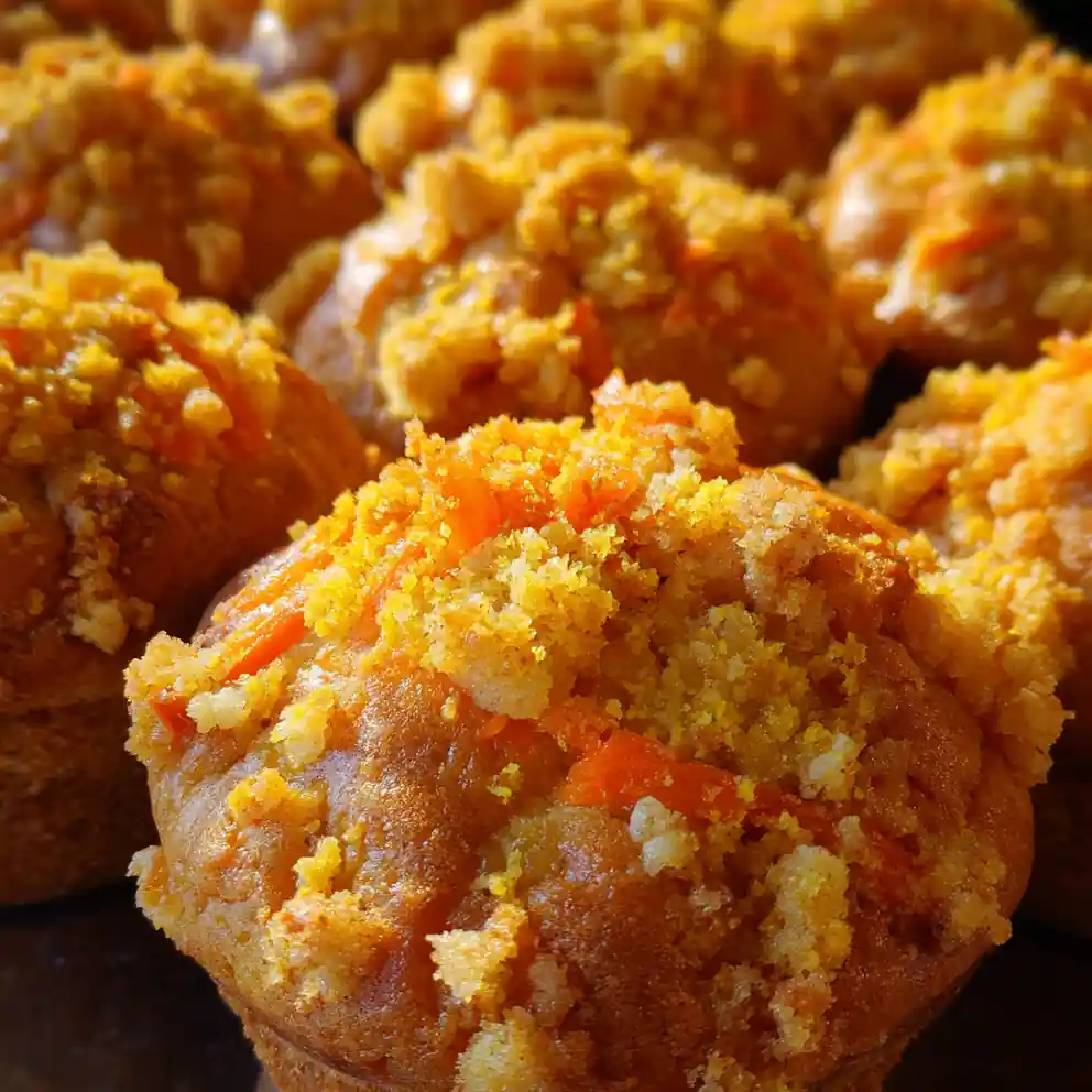 Carrot Muffins Recipe With Golden Turmeric Streusel 1762481618.8552363