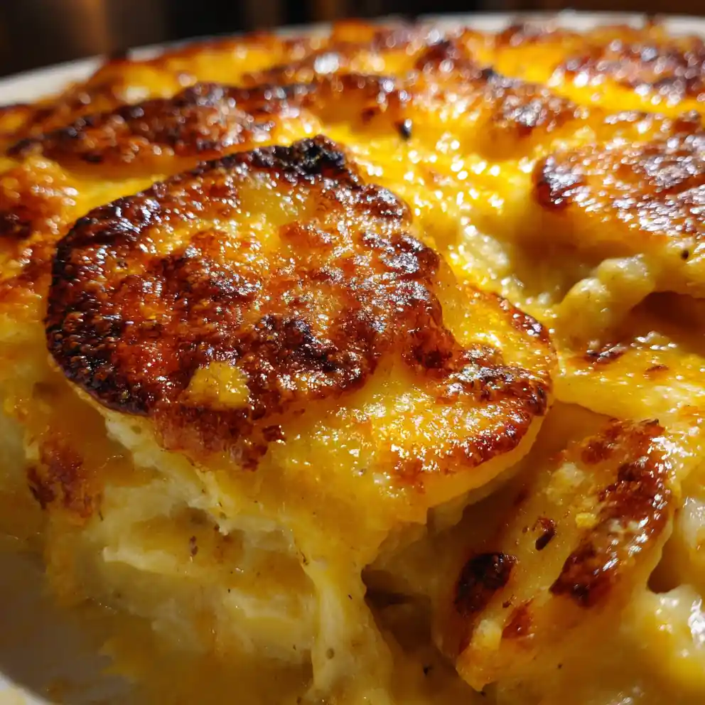 cheesy scalloped potatoes recipe Cheddar Fan with Golden Edges