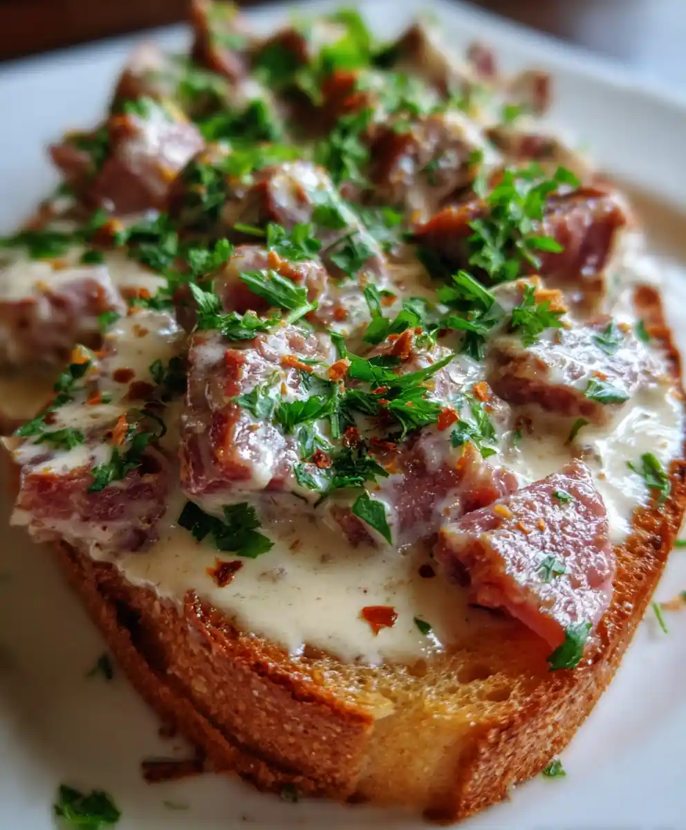 creamed chipped beef recipe With Paprika Parsley Sprinkle
