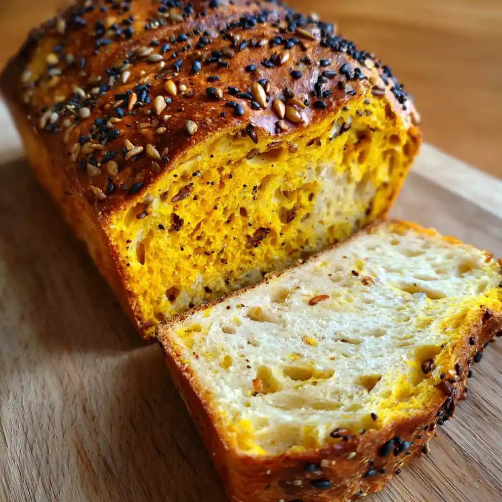 Easy Bread Recipe With Yeast With Turmeric Seed Crust 1762688459.960586