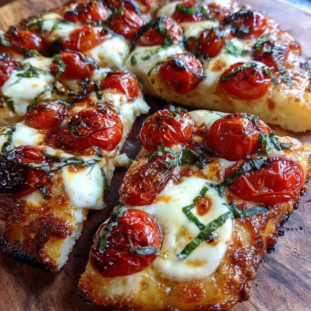 margarita pizza recipe With Blistered Tomato Basil Mosaic