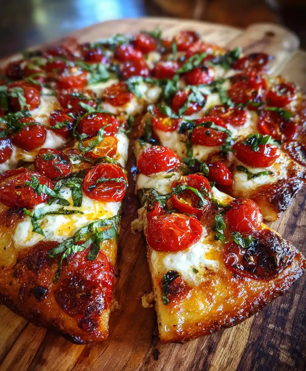 margarita pizza recipe With Blistered Tomato Basil Mosaic