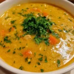 Mulligatawny Soup Recipe Curried Golden Bowl With Jade Cilantro 1762079640.347711