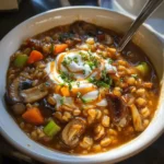 Mushroom Barley Soup Recipe With Paprika Sour Cream Swirl 1762489580.689826