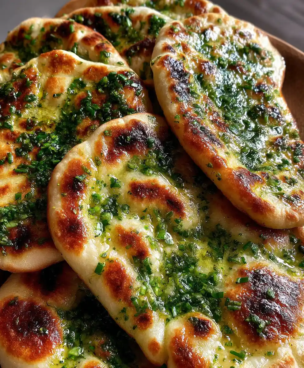 sourdough naan recipe With Charred Scallion Brush