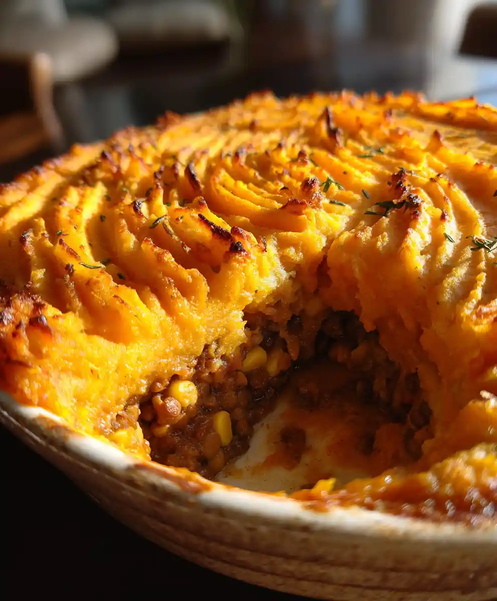 vegan shepherd's pie recipe With Sweet Potato Mash Sunset