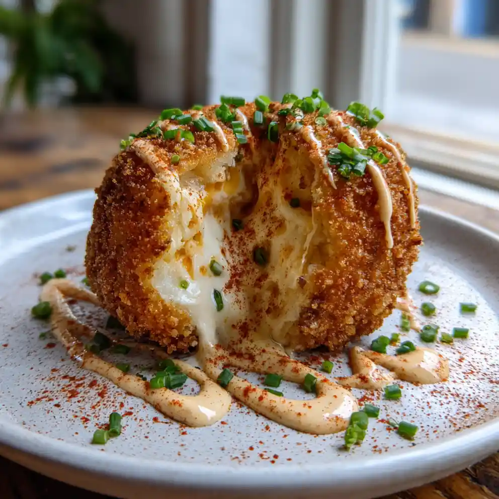 Air Fryer Cheesy Mashed Potato Balls With Chipotle Cheese Core 4 Air Fryer Cheesy Mashed Potato Balls with Chipotle Cheese Core