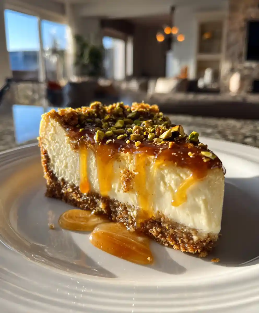 Banana Caramel Nut Cheesecake With Toasted Pistachio Swirl 5 Banana Caramel Nut Cheesecake with Toasted Pistachio Swirl