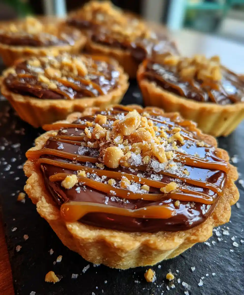 Butterfinger Caramel Crunch Mini Pies With Silky Peanut Butter Ganache 5 Butterfinger Caramel Crunch Mini Pies with Silky Peanut Butter Ganache