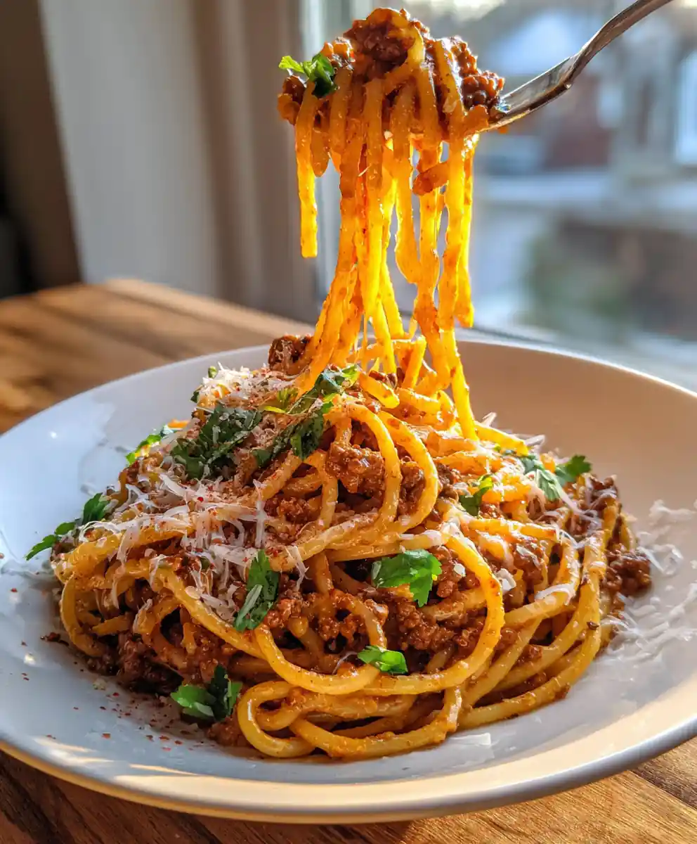 Cajun Beef Spaghetti With Creamy Three Cheese Parmesan Swirl 5 Cajun Beef Spaghetti with Creamy Three Cheese Parmesan Swirl