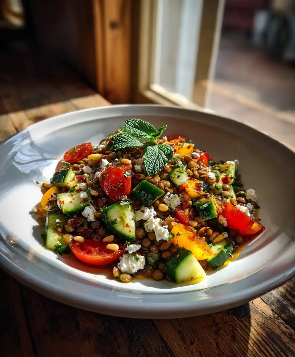 Charred Lemon Harissa Mediterranean Lentil Salad 5 Charred Lemon Harissa Mediterranean Lentil Salad