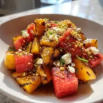 Charred Peach Watermelon Salad With Honey Lime Glaze And Pistachio Crumble 6 Charred Peach Watermelon Salad With Honey Lime Glaze And Pistachio Crumble 1767837212.885899