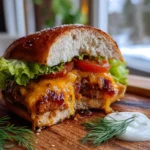 Cheddar Onion Jam Chicken Burger With Ranch Mayo 1767837945.5787978