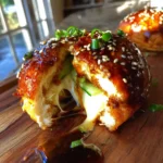 Cheese Stuffed Crispy Chicken Burger With Sweet Soy Ginger Glaze 6 Cheese Stuffed Crispy Chicken Burger With Sweet Soy Ginger Glaze 1767865106.9590697
