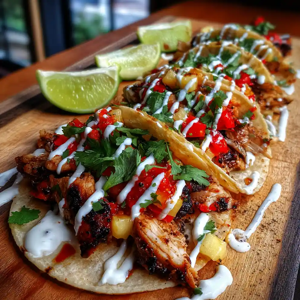Chicken Street Tacos With Smoky Chipotle Lime Crema 1767836568.2502606