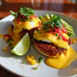 Chipotle Lime Hollandaise Mexican Eggs Benedict With Black Bean Corn Hash 1767845524.778657