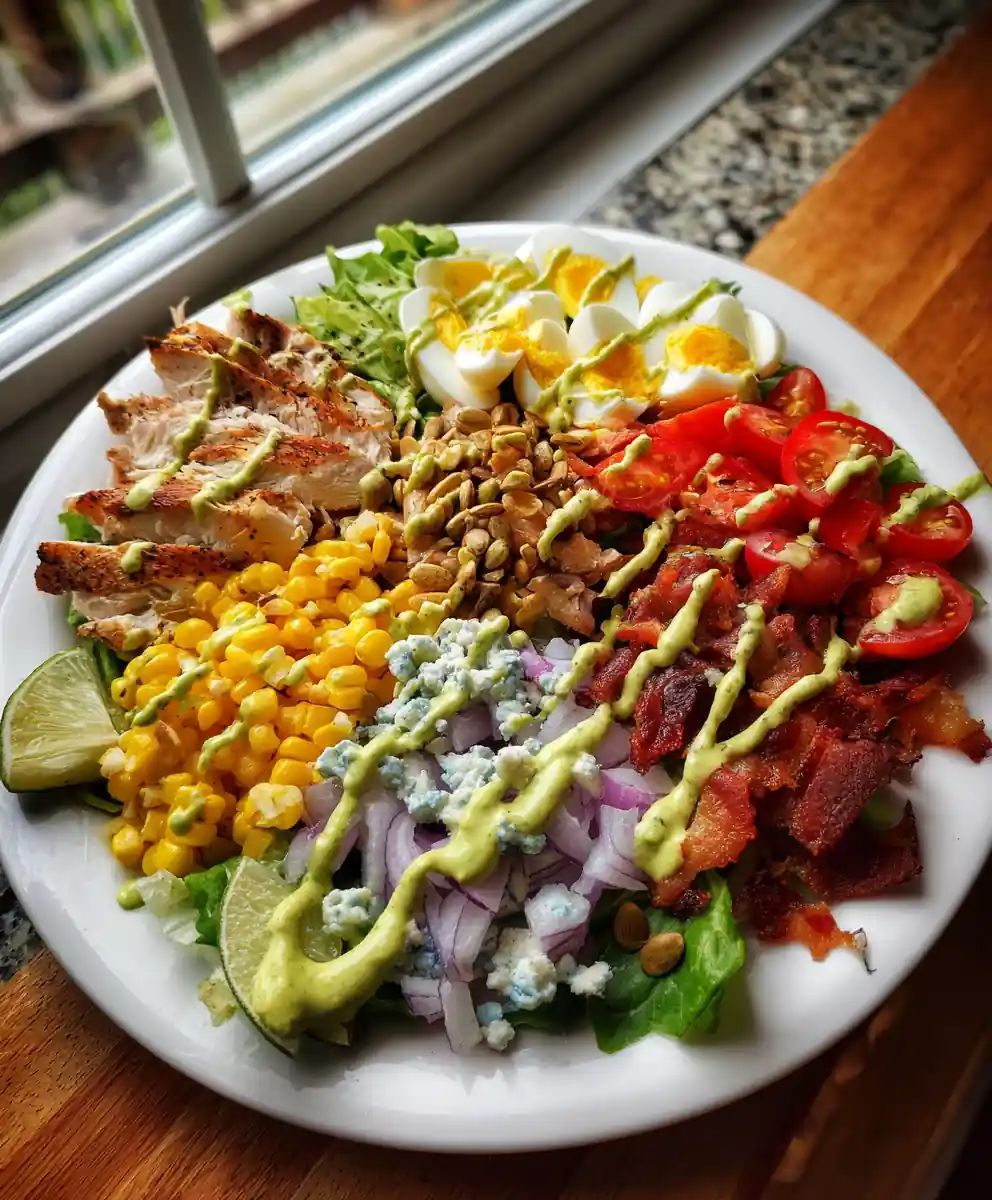 Cobb Salad With Chipotle Lime Avocado Crema 5 Cobb Salad with Chipotle Lime Avocado Crema