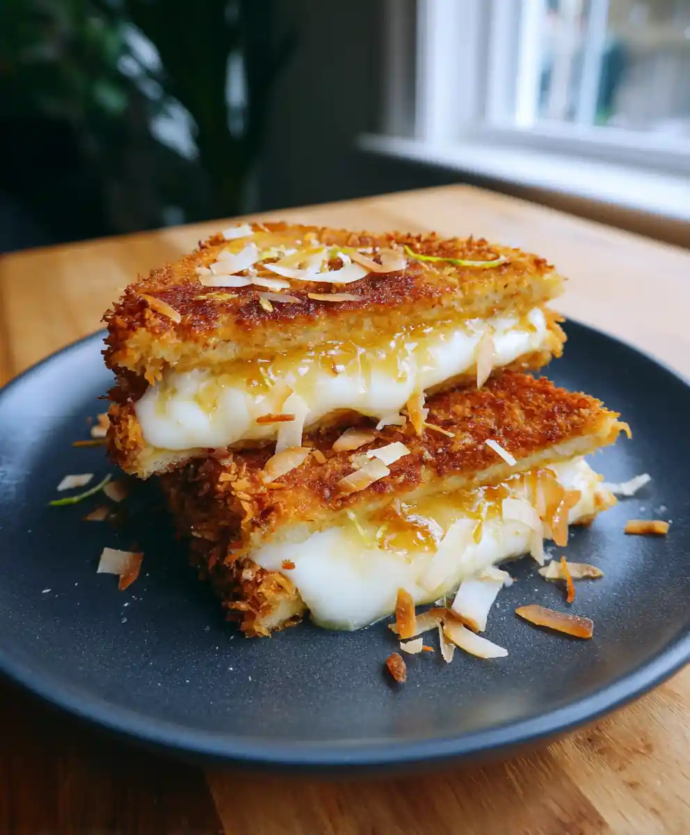 Coconut Crusted French Toast With Lime Coconut Cream Filling 5 Coconut Crusted French Toast with Lime Coconut Cream Filling