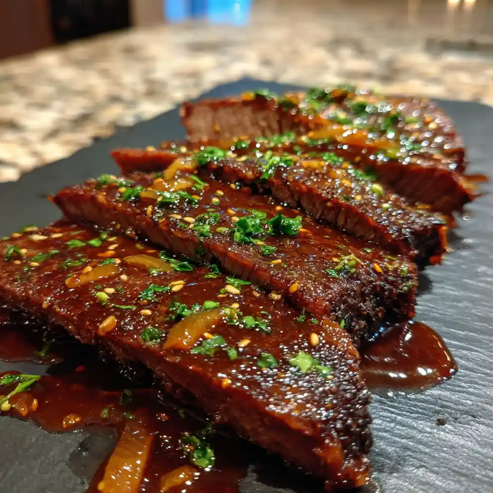 Coffee Chili Glazed Slow Cooker Beef Brisket With Onion Apple Swirl 4 Coffee Chili Glazed Slow Cooker Beef Brisket with Onion Apple Swirl