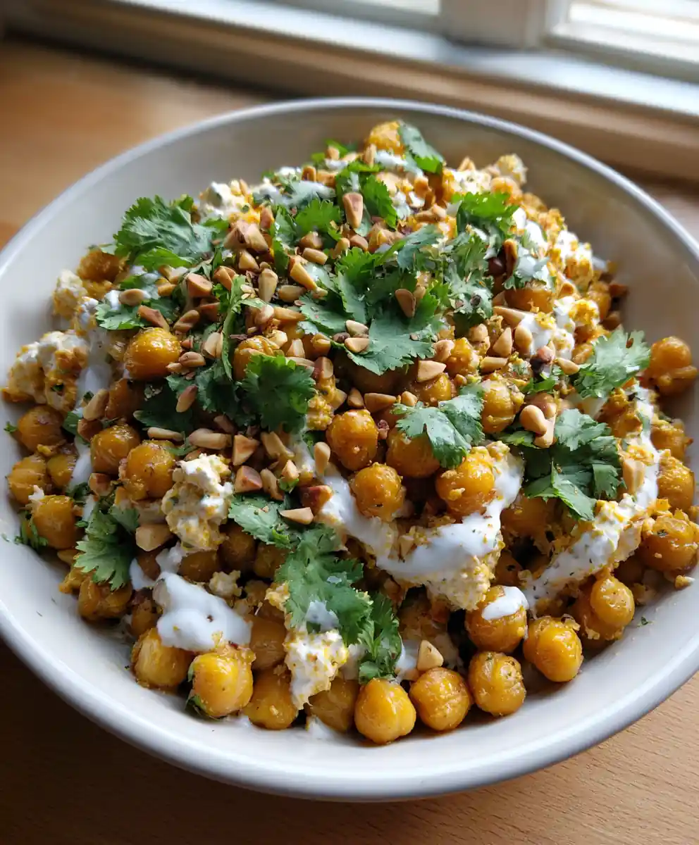 Cottage Cheese And Chickpea Salad With Zesty Lime Cilantro Yogurt Drizzle 5 Cottage Cheese and Chickpea Salad with Zesty Lime Cilantro Yogurt Drizzle