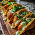Crispy Chicken Wonton Tacos With Lime Cilantro Crema 1767855594.7377698