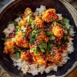 Crispy Lime Sesame Sweet Chili Chicken Bowl With Coconut Lime Drizzle 1767796113.4369364