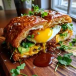 Croissant Breakfast Sandwiches With Caramelized Onion Jam Chipotle Aioli 1767822989.7723904