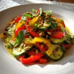 Cucumber Sweet Pepper Salad With Pomegranate Mint Drizzle 1767840423.1048226