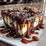 Espresso Swirled Turtle Fudge Brownie Cheesecake With Caramel Drizzle 1767819677.9466505