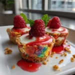 Fruity Pebbles Cheesecake Tacos With Raspberry Swirl 6 Fruity Pebbles Cheesecake Tacos With Raspberry Swirl 1767845298.2725413