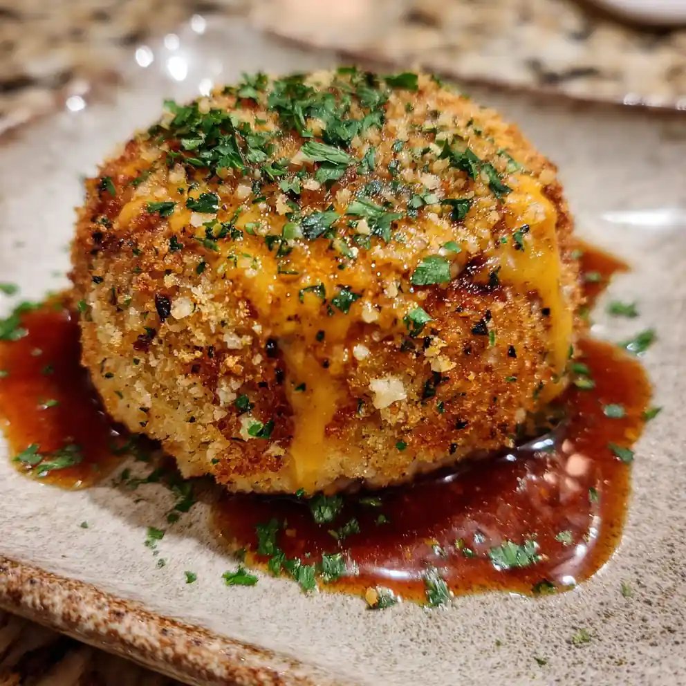 Garlic Parmesan Cheeseburger Bombs With Crispy Butter Drizzle 4 Garlic Parmesan Cheeseburger Bombs with Crispy Butter Drizzle