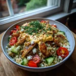 Greek Chicken Bowl With Roasted Red Pepper Feta Cream 1767845977.85724