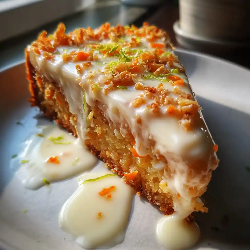 Hawaiian Carrot & Pineapple Cake With Coconut Lime Cream Cheese Glaze 4 Hawaiian Carrot & Pineapple Cake with Coconut Lime Cream Cheese Glaze