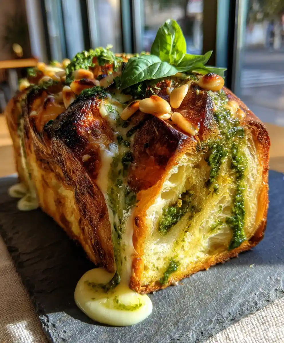 Herb Cheese Bread With Green Pesto Cream Cheese Swirl 5 Herb Cheese Bread with Green Pesto Cream Cheese Swirl