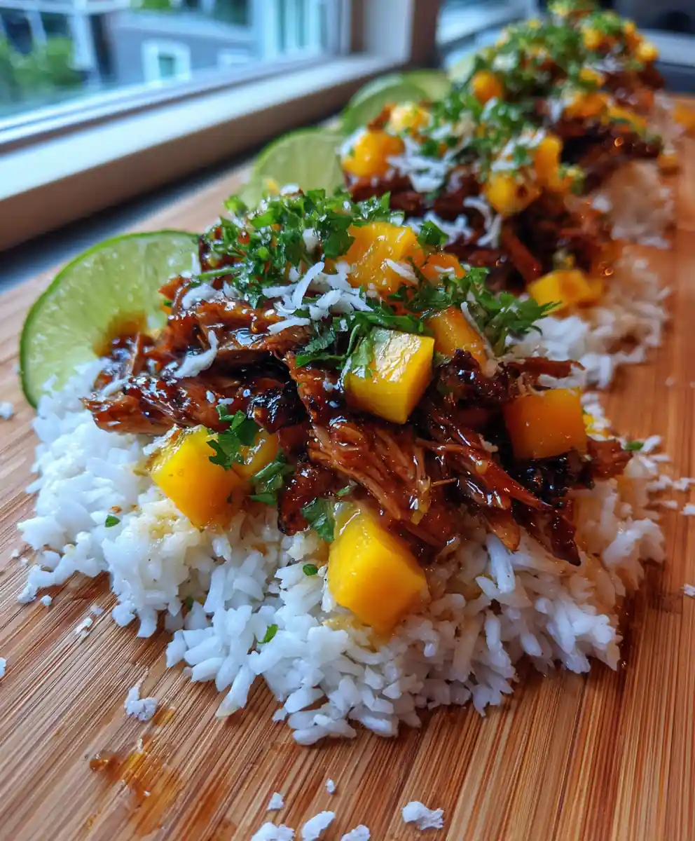Jerk Chicken Bowl With Mango Salsa, Coconut Rice & Tamarind Glaze 5 Jerk Chicken Bowl with Mango Salsa, Coconut Rice & Tamarind Glaze