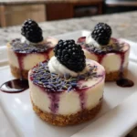 Lavender Infused Mini Blackberry Cheesecakes With Blackberry Lavender Swirl 1767860333.924527